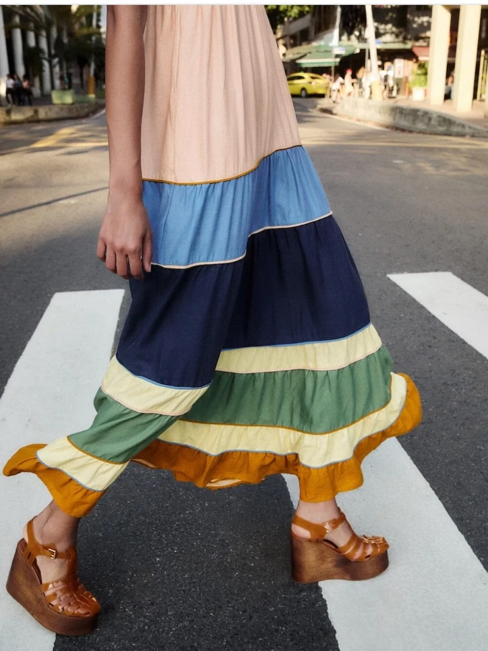 FARM Rio Multicolor Pleats Maxi Dress NWT - Picture 2 of 5